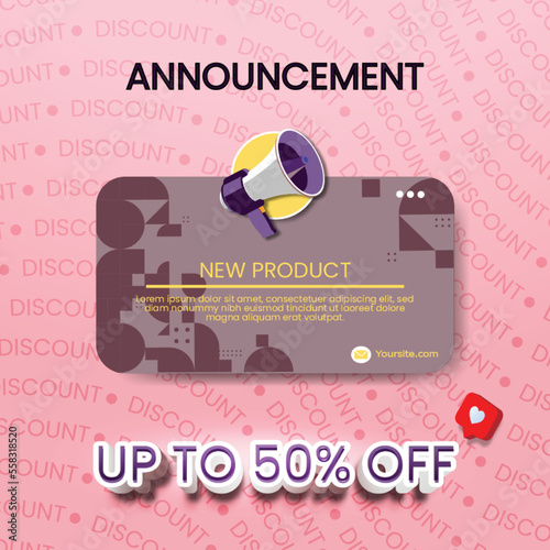 Announcement Editable Discount