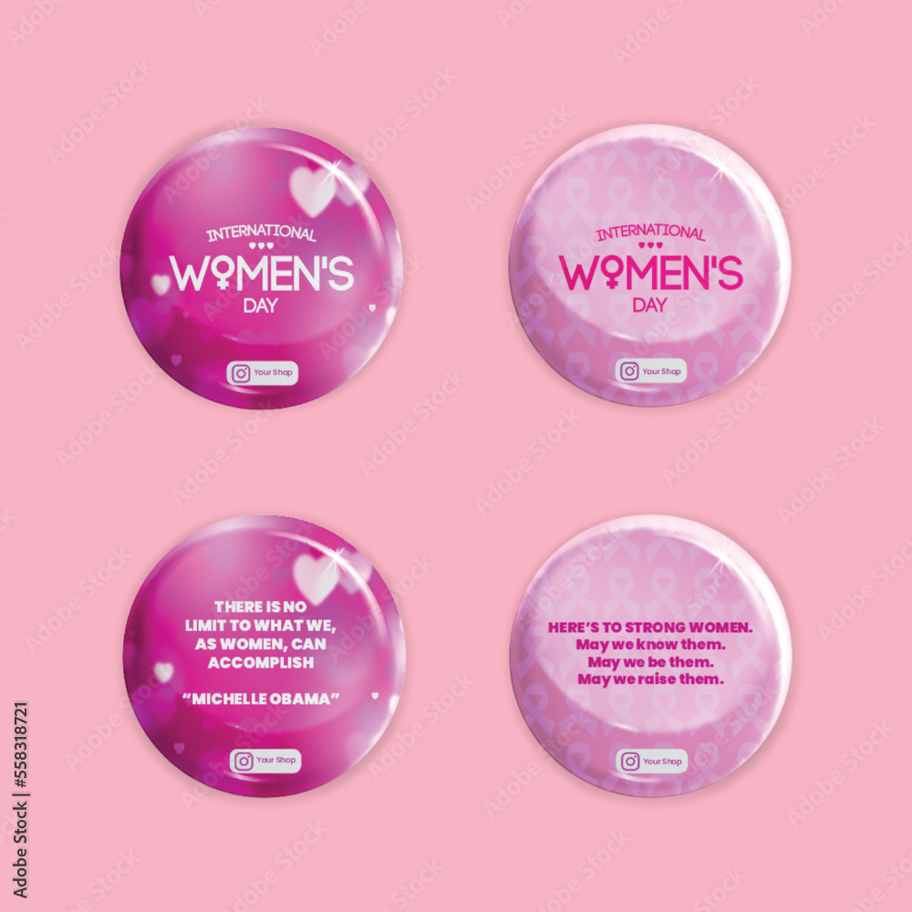 Badges International Woman Day Motivation Badges International Woman Day Motivation