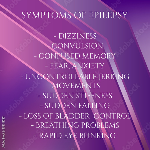 symptoms of Epilepsy.  Vector illustration for medical journal or brochure. 