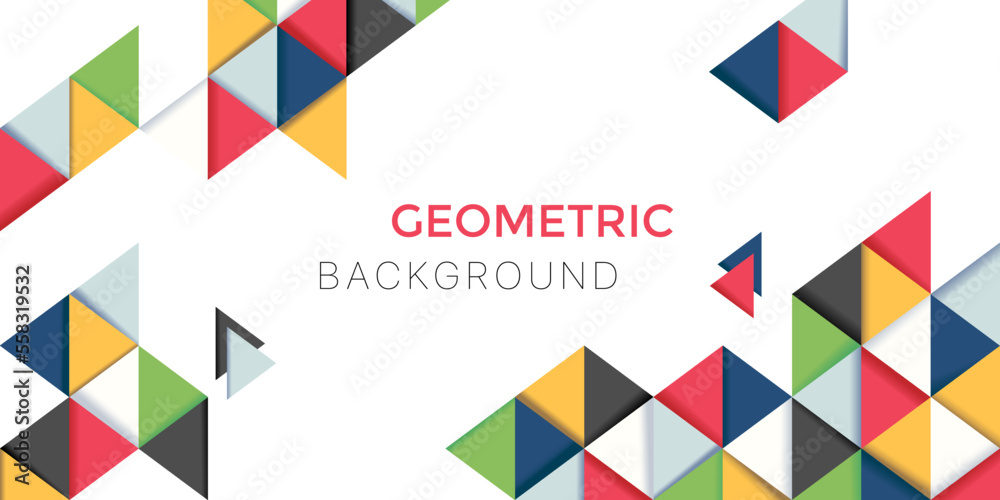 Abstract geometric background with triangle. Vector illustration