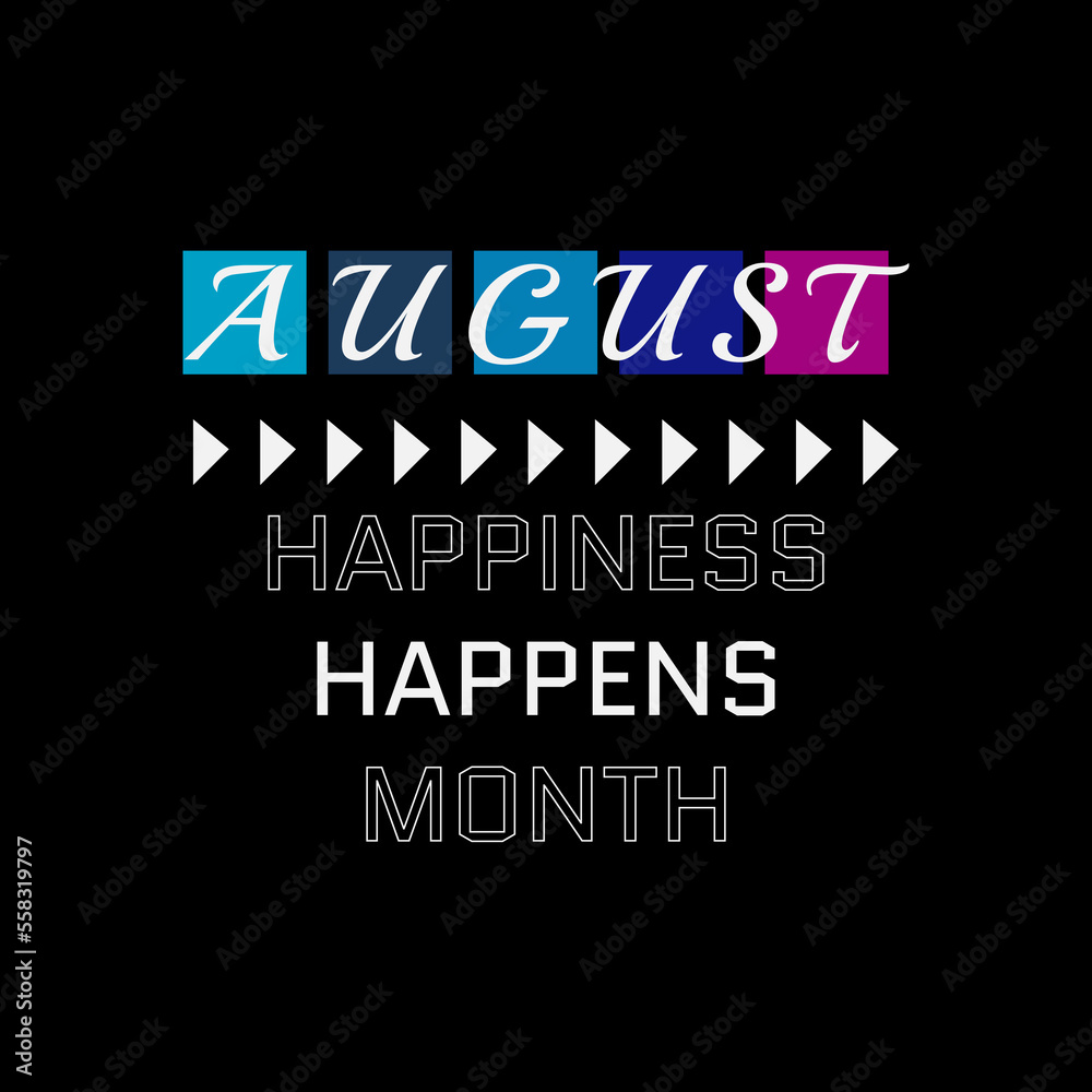 Happiness Happens Month. Suitable for greeting card poster and banner