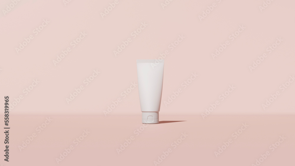 Blank white cosmetic skincare makeup containers mock up Blank white cosmetic skincare makeup containers mock up