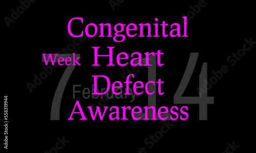 Vector illustration on the theme of Congenital Heart Defect Awareness Week observed each year during February 7–14 to promote awareness and education about congenital heart defects (CHDs).