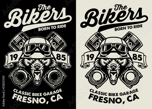 Black and White of Wold Head Motorcycle Rider