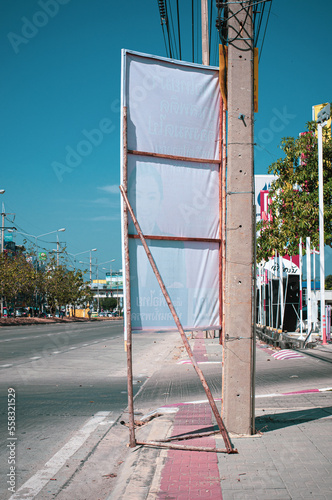 Thailand election campaign banners