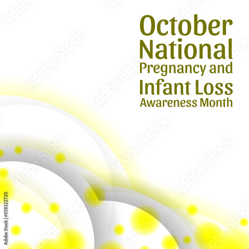 National Pregnancy and Infant Loss Awareness Month. Suitable for greeting card poster and banner