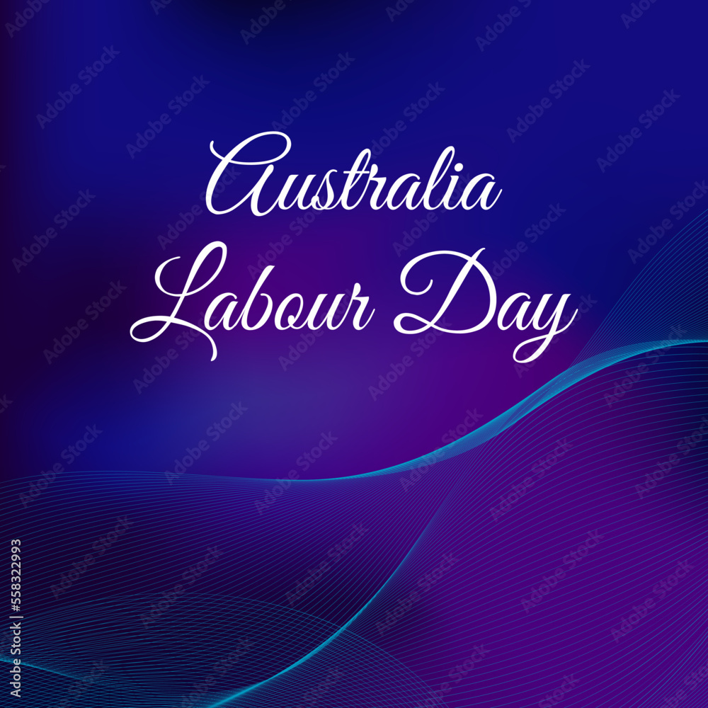 Vector illustration on the theme of 
Labour Day Australia