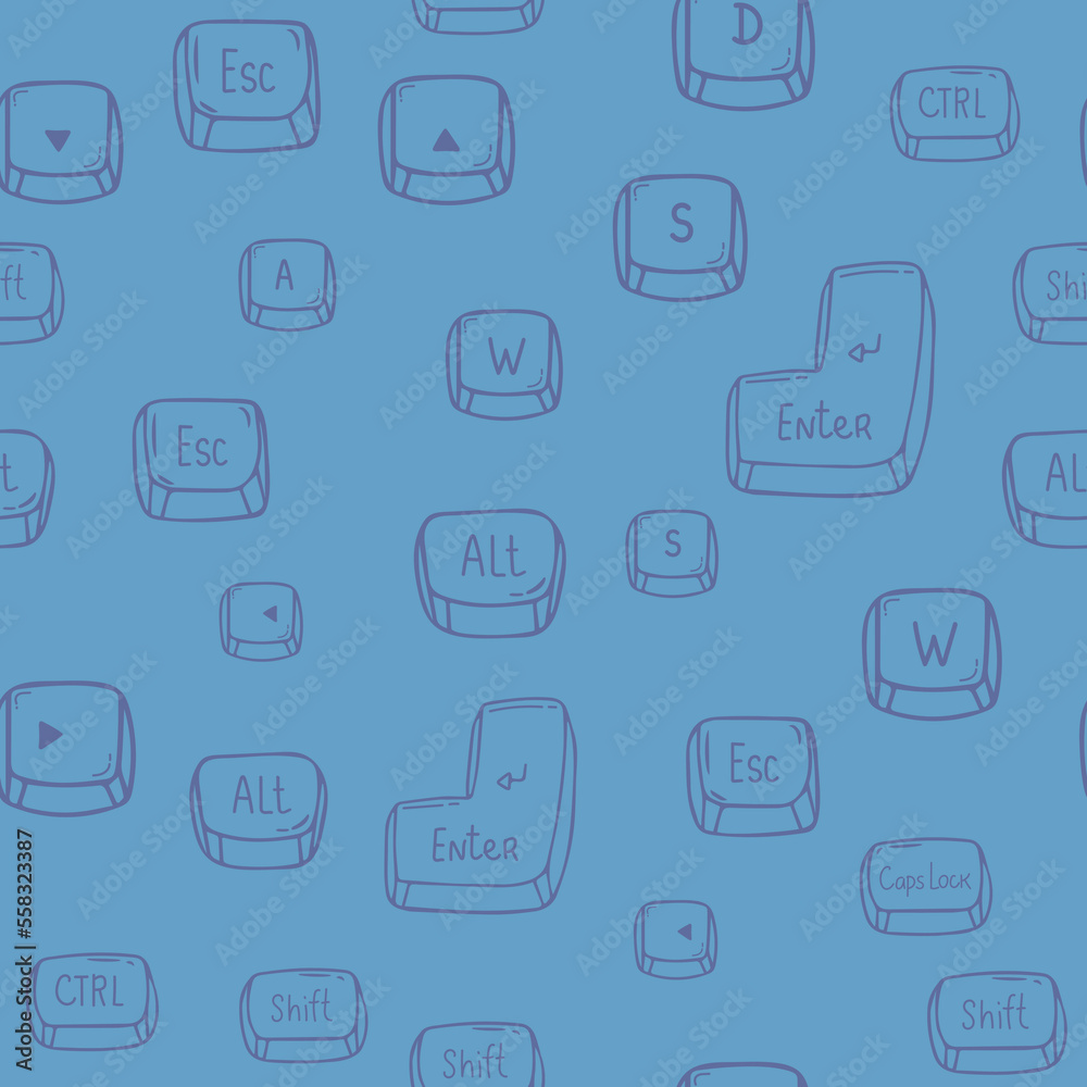 Computer keyboard background seamless. Abstract vector pattern texture seamless. White Illustration buttons keyboard Computer keyboard background seamless. Abstract vector pattern texture seamless. White Illustration buttons keyboard