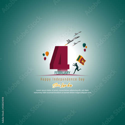 Vector illustration of Sri Lanka Independence Day banner