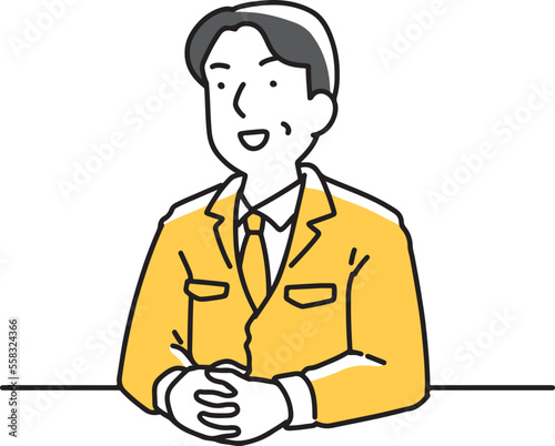 誠実に答える作業員