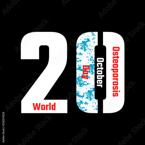 Vector Illustration on the theme World Osteoporosis Day on October 20.