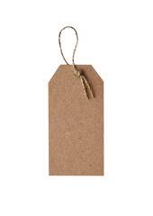 Blank tag for mockups in brown color. Retro label for fashion business design