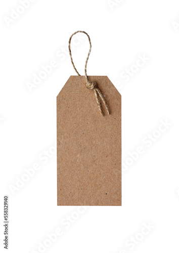 Photos Blank tag for mockups in brown color