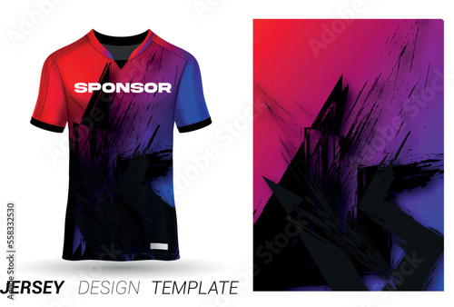 Soccer jersey design for sublimation.abstract mordern sports jersey design template