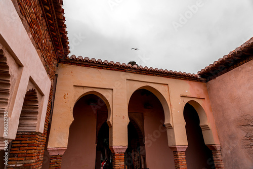 Architectural detail from the Alcazaba, a palatial fortification in Malaga, Spain
