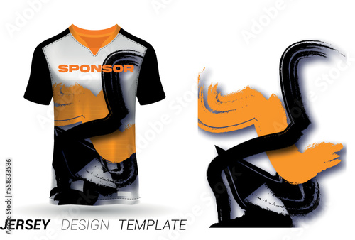 Soccer jersey design for sublimation.abstract mordern sports jersey design template