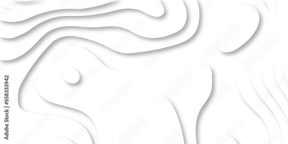 Abstract Luxury paper cut background, Abstract decoration, white pattern lines gradients, 3d Vector illustration, topographic canyon map light relief texture, curved layers. Abstract Luxury paper cut background, Abstract decoration, white pattern lines gradients, 3d Vector illustration, topographic canyon map light relief texture, curved layers.