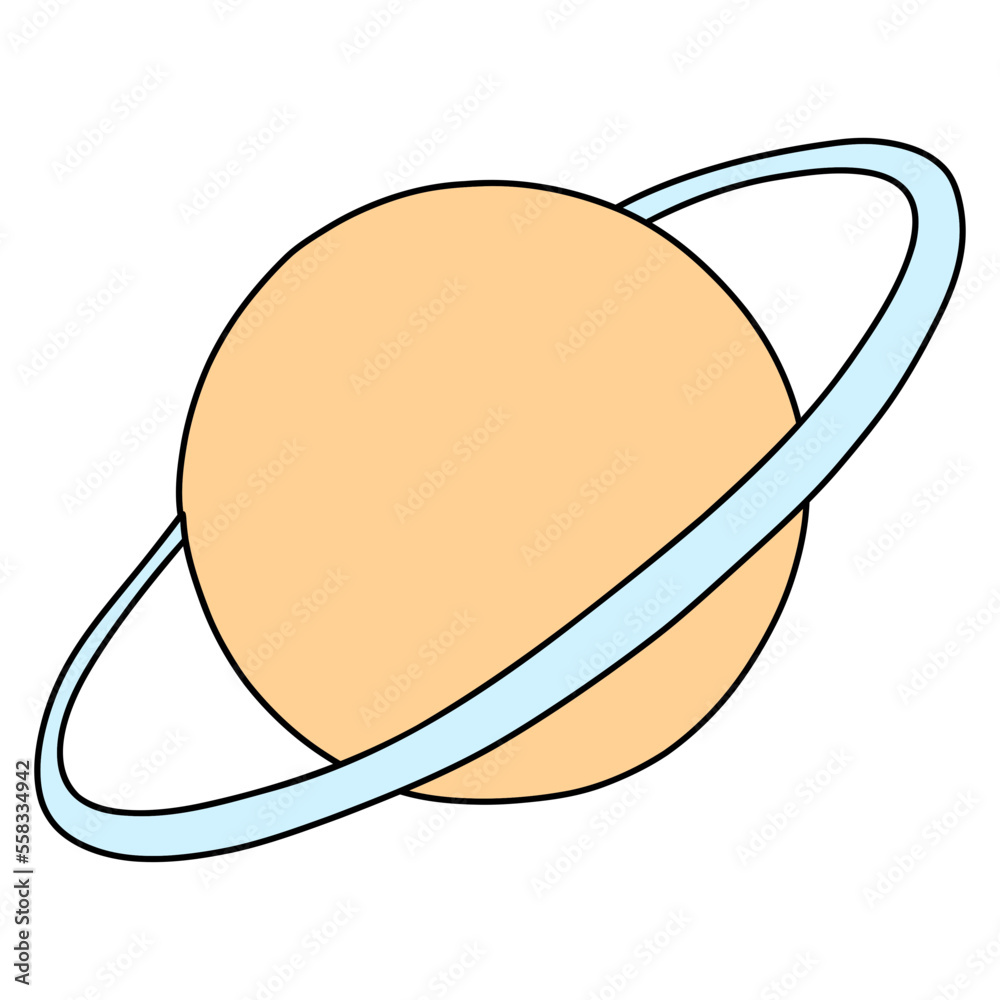 planet hand-drawn, Astronomy and Space concept planet hand-drawn, Astronomy and Space concept