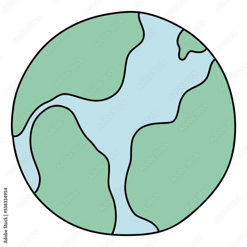 planet hand-drawn, Astronomy and Space concept planet hand-drawn, Astronomy and Space concept