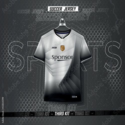 Soccer jersey design for sublimation.abstract mordern sports jersey design template