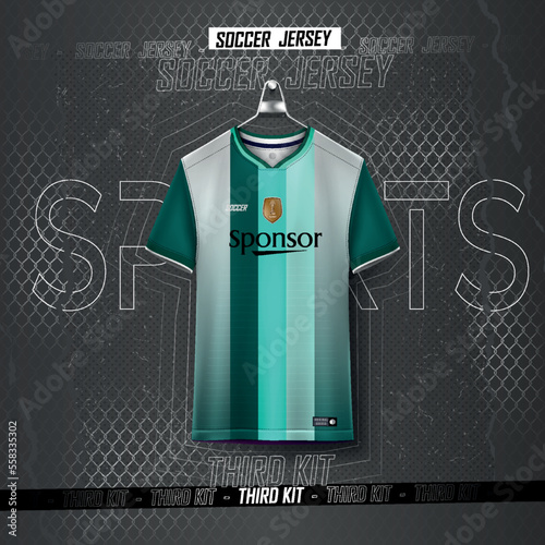Soccer jersey design for sublimation.abstract mordern sports jersey design template