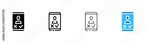 Smartphone flat icons set. Phone, friend request, accept, reject, dating, relationship, social media, like, dislike, website, app, cross, checkmark. Communication concept. Vector flat icons set