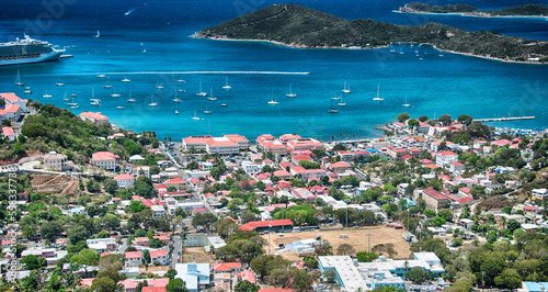 Wonderful coastal colors of Saint Thomas - Seascape of US Virgin Islands © jovannig