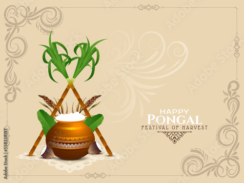 Happy Pongal south Indian cultural festival background