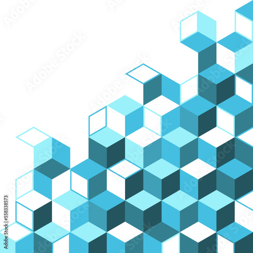 Tridimensional blocks pattern background with copy space