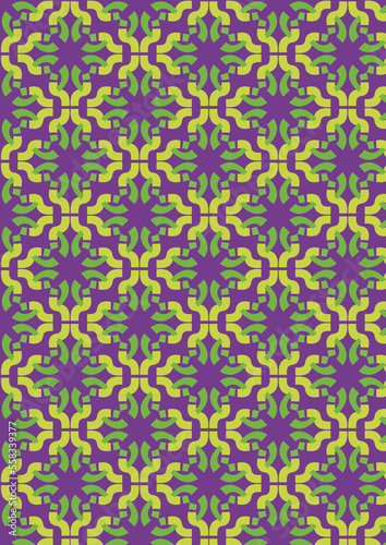 seamless pattern in green and purple