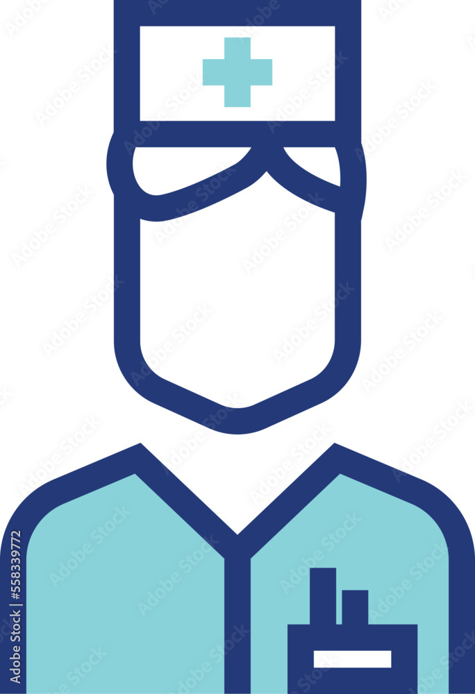 Doctor icon. Medical staff symbol. Hospital worker Doctor icon. Medical staff symbol. Hospital worker