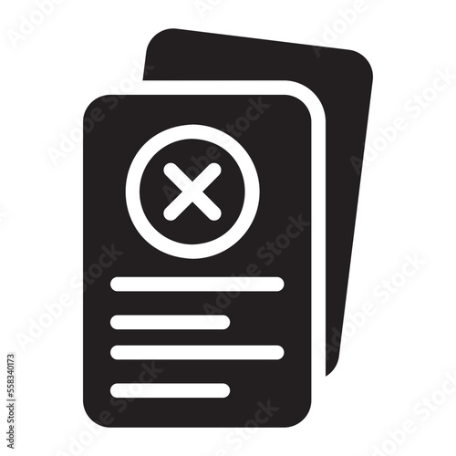 rejected glyph icon