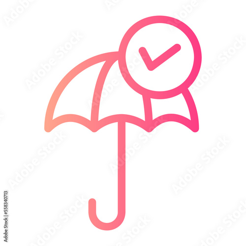umbrella gradient icon