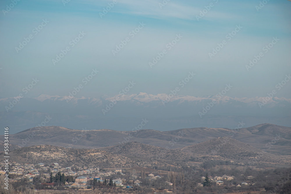 panorama of the high mountains