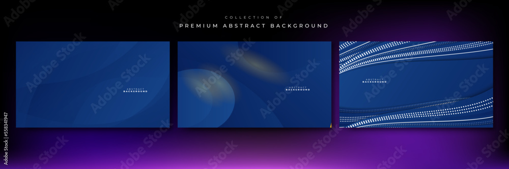 Abstract dark blue background with modern trendy fresh color for presentation design, flyer, social media cover, web banner, tech banner