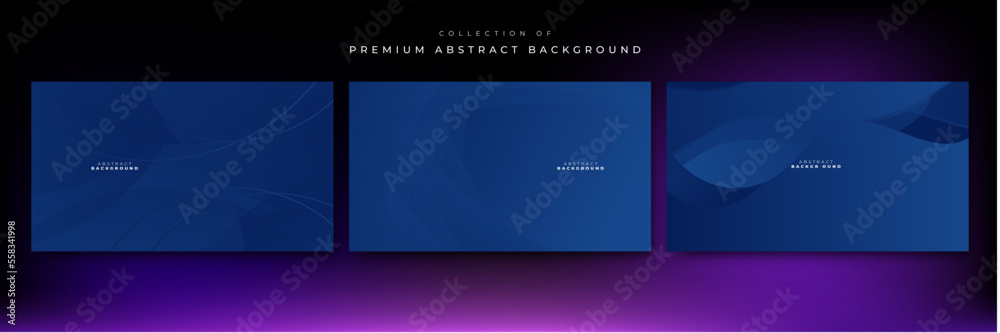 Abstract dark blue geometric shapes background. Vector illustration abstract graphic design banner pattern presentation background wallpaper web template.