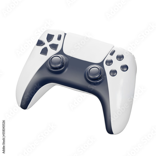 Gamepad 3d object. game controller. Isolated on transparent background