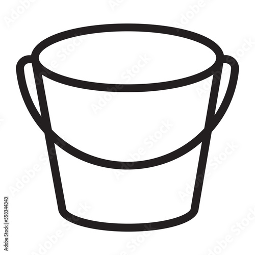 bucket line icon