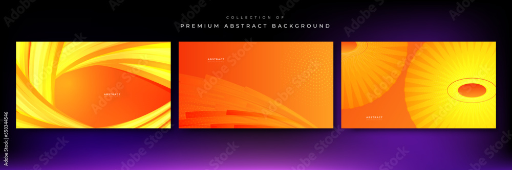 Abstract colorful orange gradient 3d wave curve banner background
