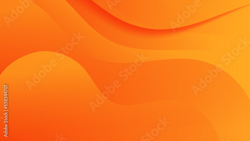 Vector orange geometric shapes abstract, science, futuristic, energy technology concept. Digital image of light rays, stripes lines with light, speed and motion blur over dark tech background