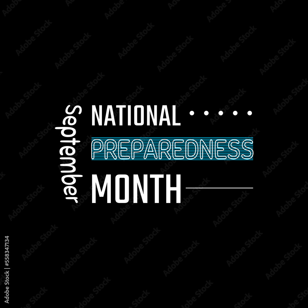 National Preparedness Month. Suitable for greeting card poster and banner