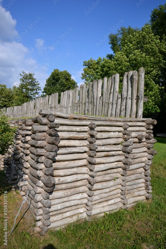 Gród w Biskupinie, stanowisko archeologiczne, architektura, park, stary