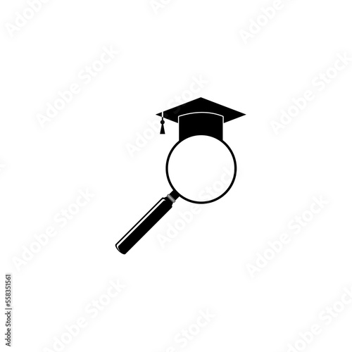 Search Education Icon Logo Design Element isolated on white background