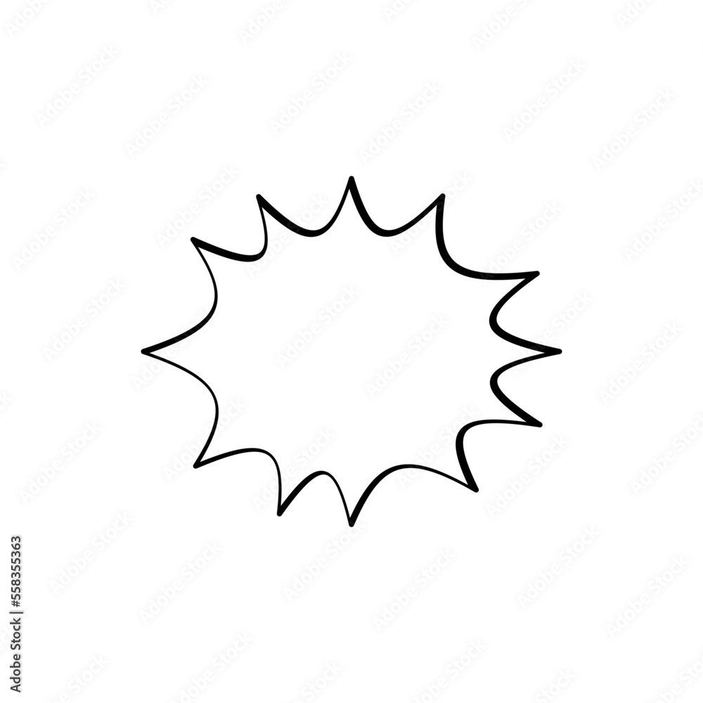 Comic Speech Bubble icon vector Comic Speech Bubble icon vector