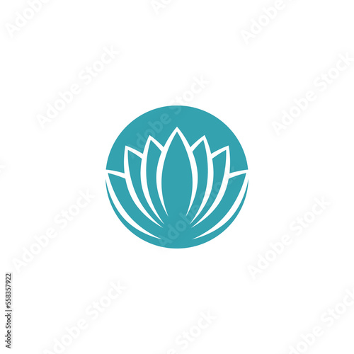 Lotus flower health care logo isolated on white background