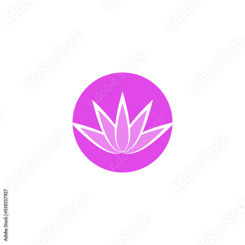 Lotus flower health care logo isolated on white background