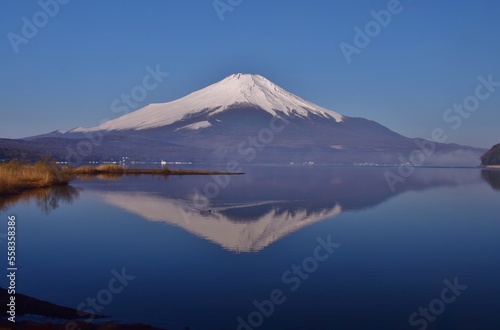 山中湖より望む富士山