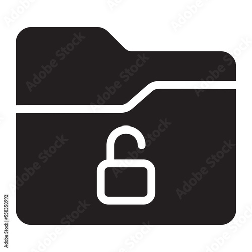 unlock glyph icon