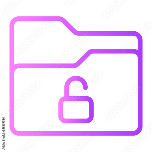 unlock gradient icon