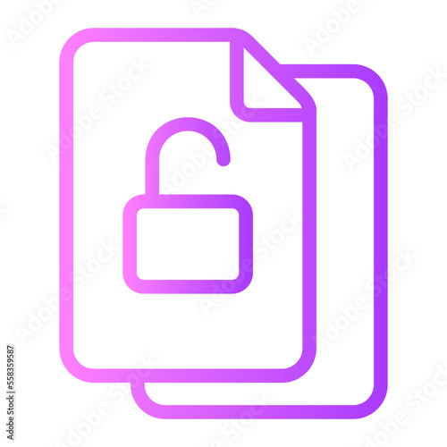 unlock gradient icon
